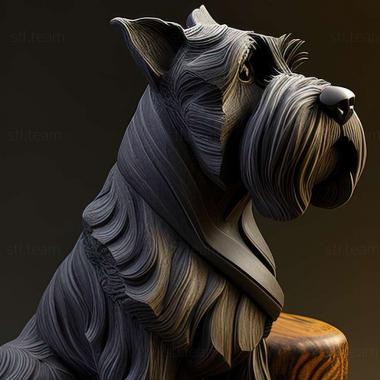 3D model Zwergschnauzer dog (STL)